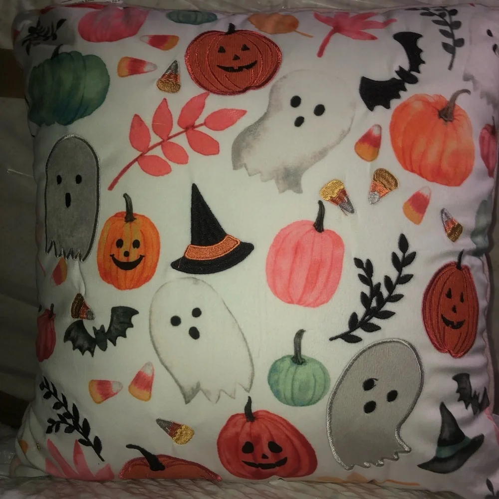 👻 Rachel ASHWELL Ghost & Pumpkin Decorative Throw Pillow ‼️ read description